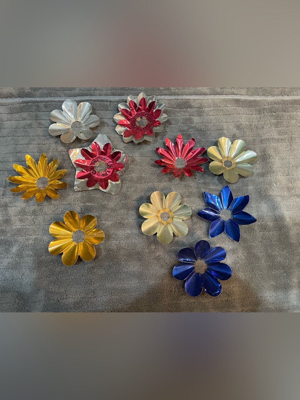 Vintage Christmas Foil Light Reflectors Lot Of 10
